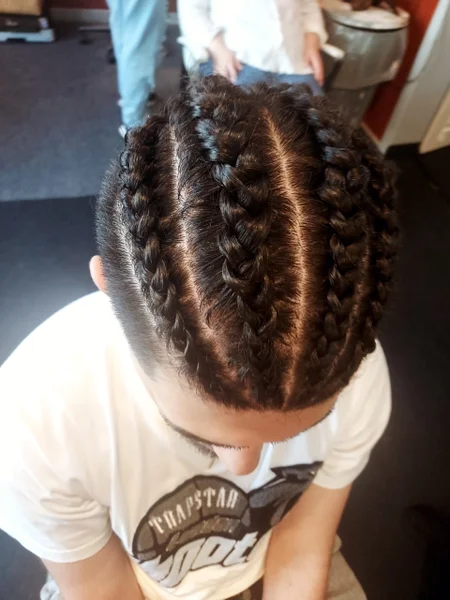 Cornrows — tætte flet ovenfra